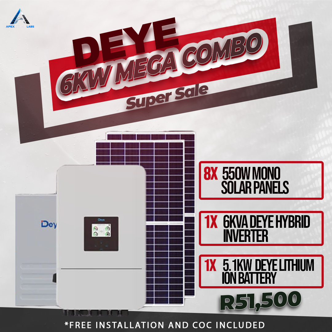 Deye 6kW Mega Combo System