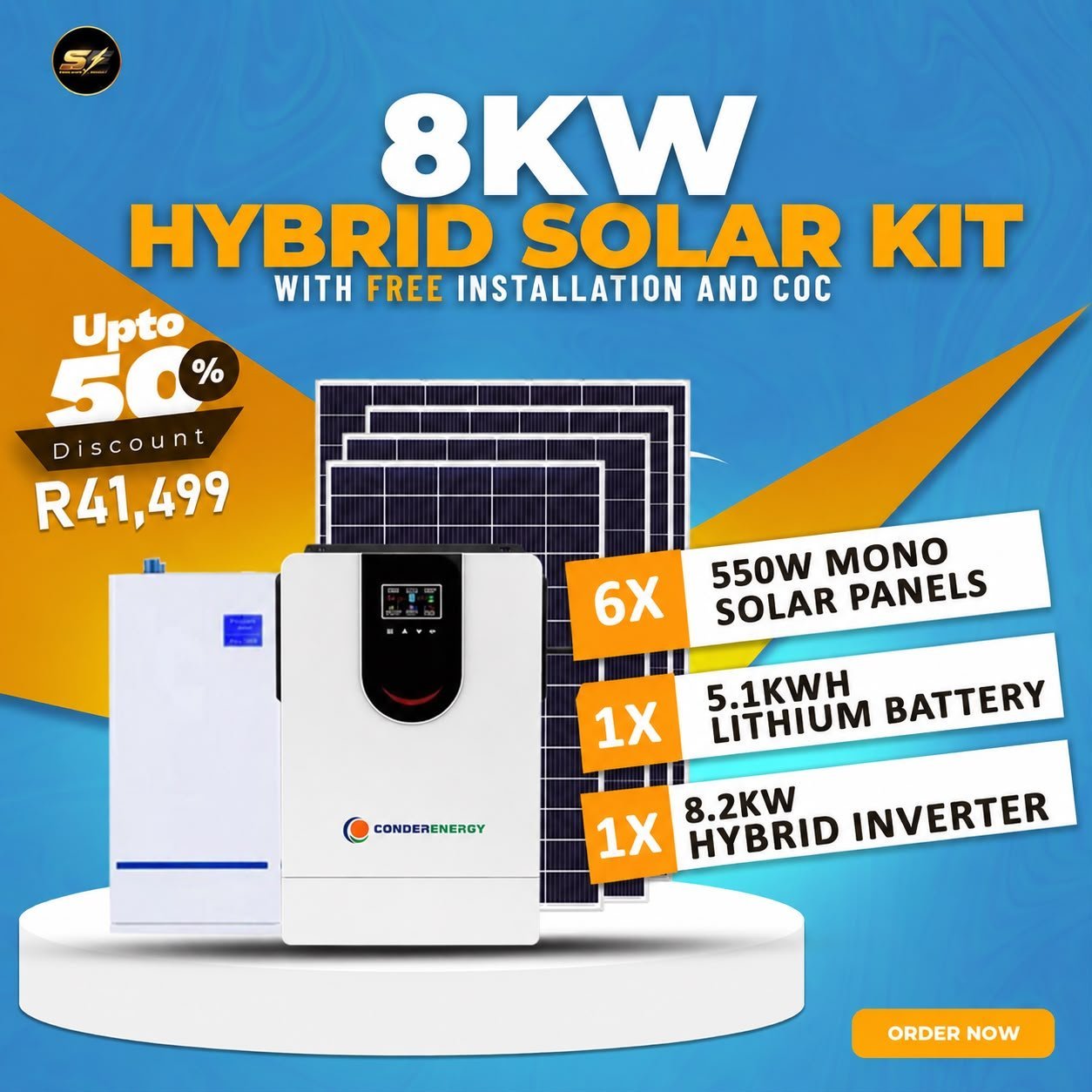 8kW Smart Hybrid Solar Power Kit